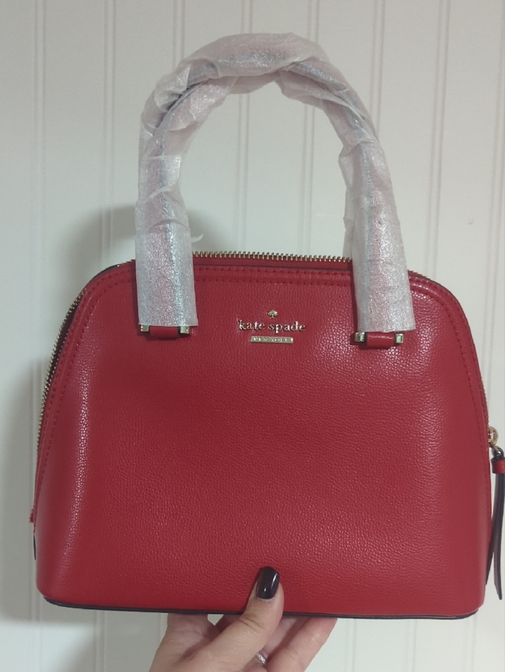 kate spade Red Leather Dome Satchel